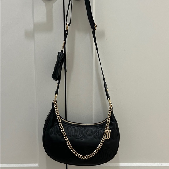 Juicy Couture (NWT) Quilted Black Juicy Puff Half Moon Crossbody Bag - Picture 13 of 14